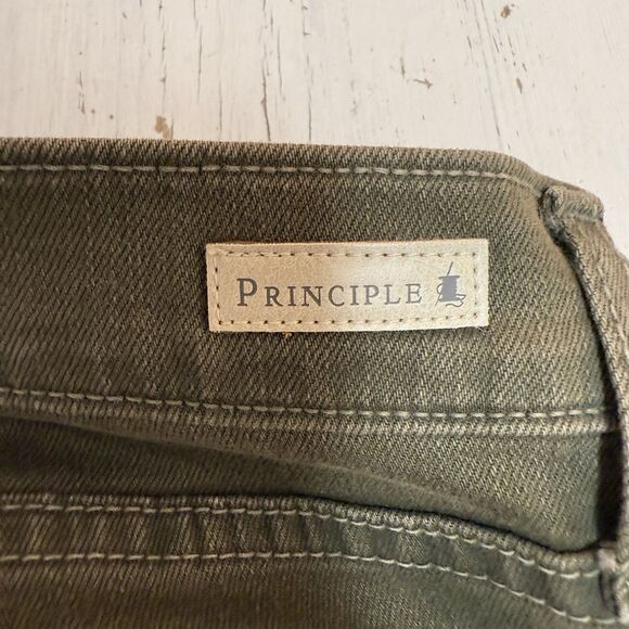Principle Jeans 28 Mid Rise Skinny Dreamer Olive Green $166 MSRP - Picture 7 of 12